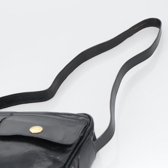 CELINE Shoulder Bag Leather Black Gold - Picture 8 of 13